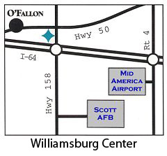 Williamsburg Center Map from Office Centers of Southwest Illinois